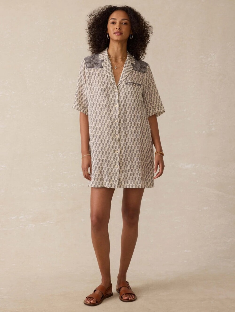Paradise Point Linen Dress - Summer Pearl Blossom Extra Small Womens
